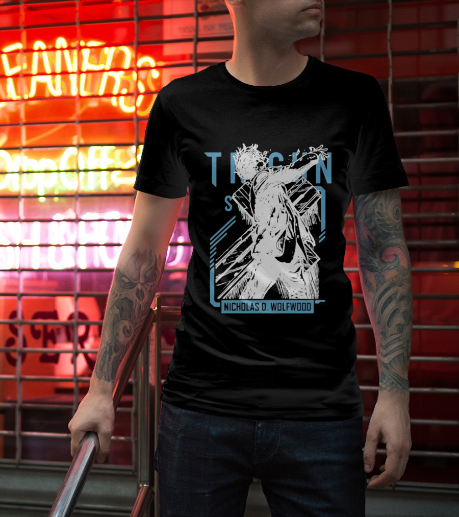 Trigun Stampede Nicholas D Wolfwood Cross Sketch T-Shirt