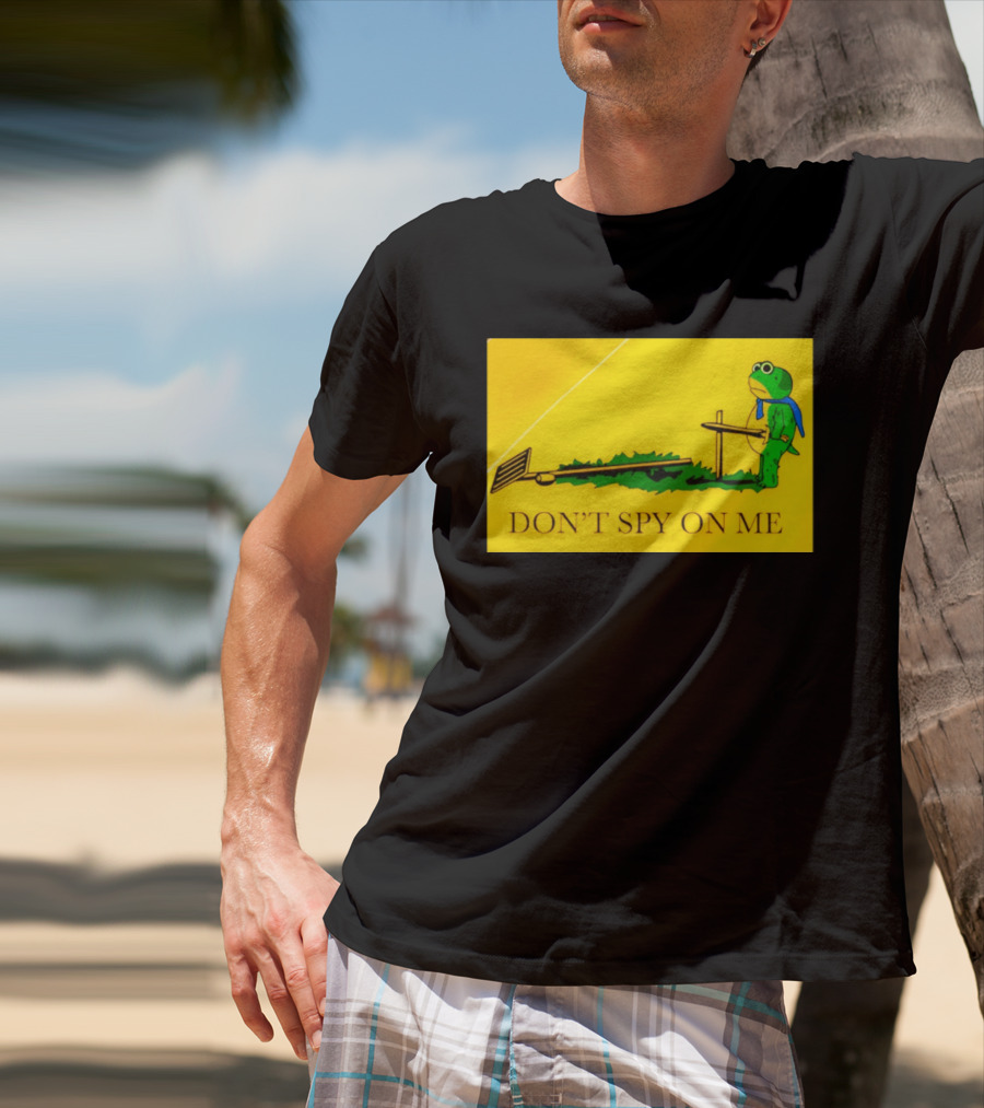 Portland Frog Don't Spy On Me Anti Flock Camera T-Shirt