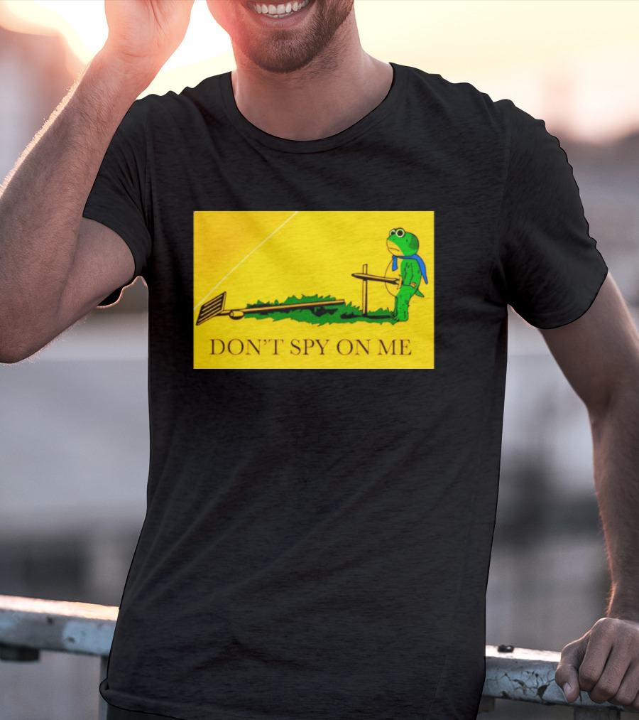 Portland Frog Don't Spy On Me Anti Flock Camera T-Shirt