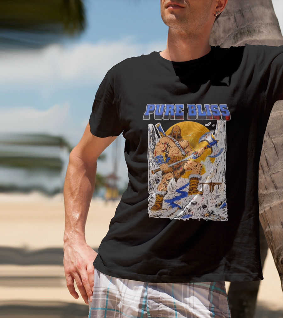 Pure Bliss Barbarian Warrior Axe Skull Fantasy Adventure T-Shirt