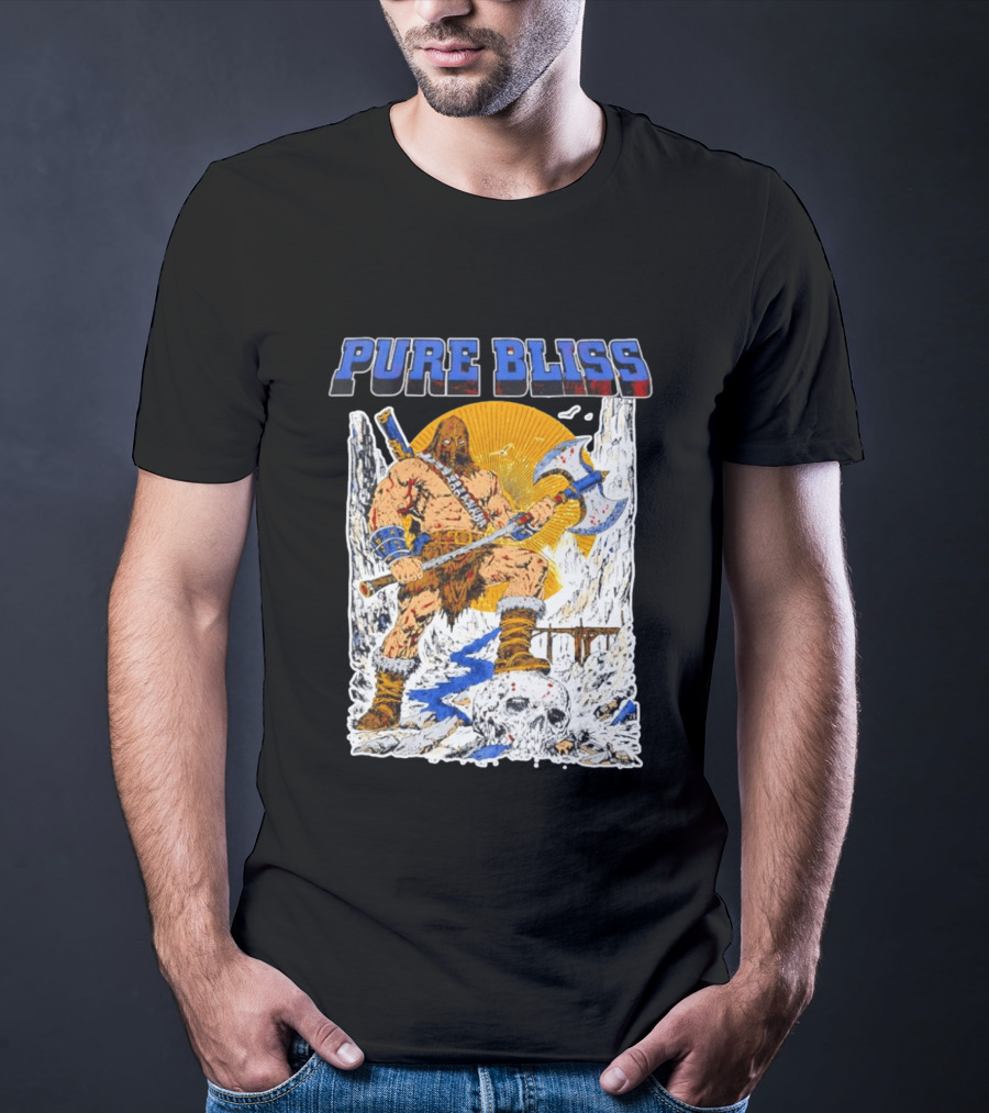Pure Bliss Barbarian Warrior Axe Skull Fantasy Adventure T-Shirt