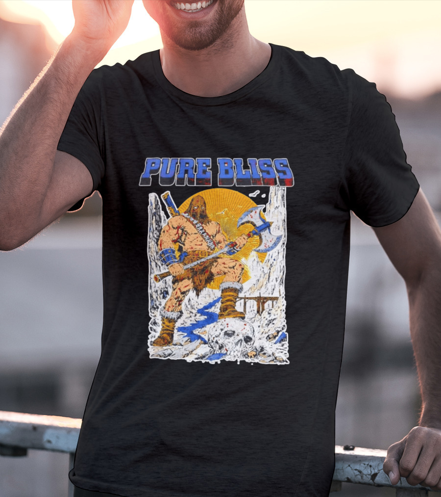 Pure Bliss Barbarian Warrior Axe Skull Fantasy Adventure T-Shirt