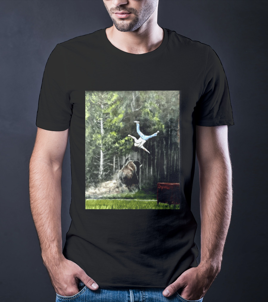 Raccoon Flaming Fart Chaos With Hippo And Unexpected Forest Flip T-Shirt