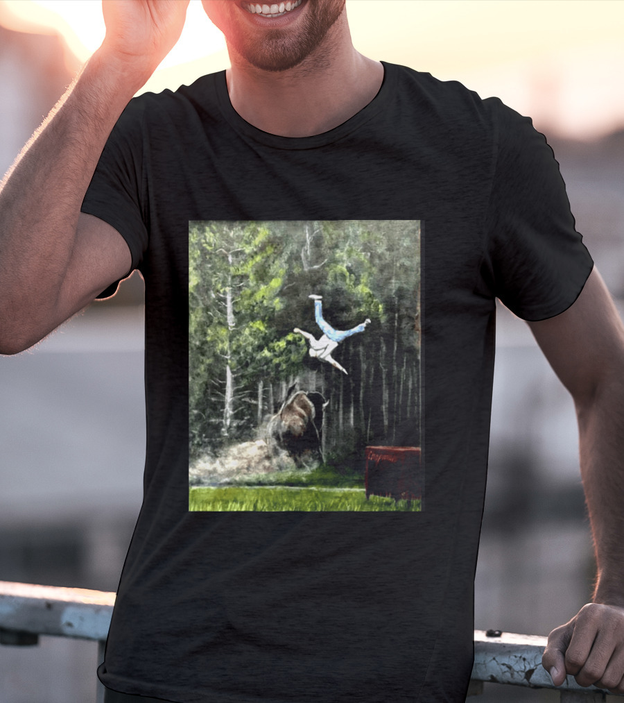 Raccoon Flaming Fart Chaos With Hippo And Unexpected Forest Flip T-Shirt