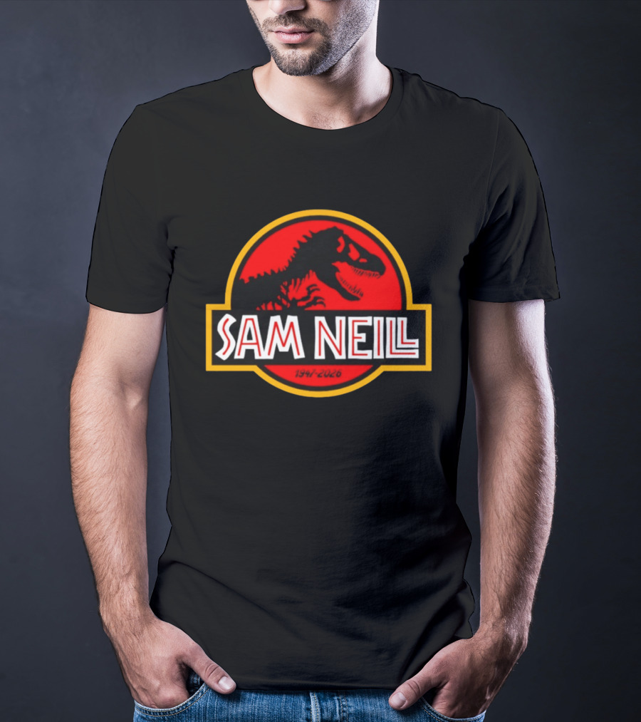 Sam Neill 1947 2026 Jurassic Park Rex T-Shirt