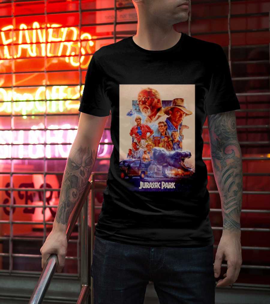 Sam Neill Laura Dern Jeff Goldblum Richard Attenborough Jurassic Park RIP T-Shirt
