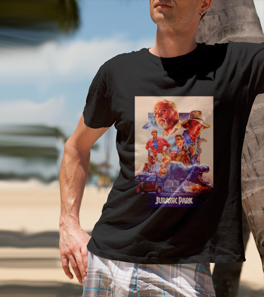Sam Neill Laura Dern Jeff Goldblum Richard Attenborough Jurassic Park RIP T-Shirt