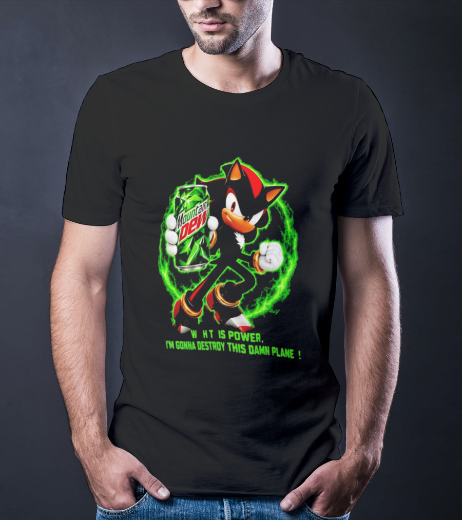 Mountain Dew Power Shadow Destroy This Damn Planet T-Shirt