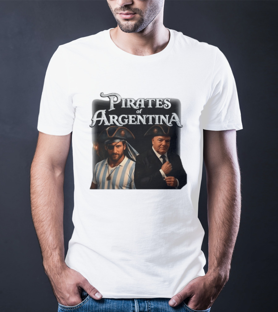 Pirates Of Argentina Messi Infantino Soccer Themed Merchandise T-Shirt