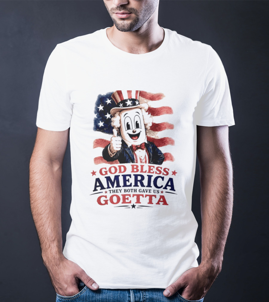 God Bless America They Both Gave Us Goetta USA Flag T-Shirt