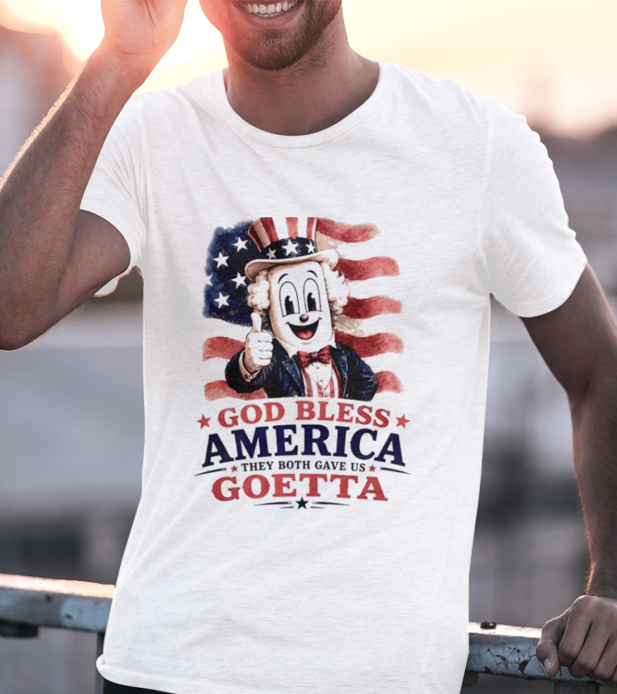 God Bless America They Both Gave Us Goetta USA Flag T-Shirt