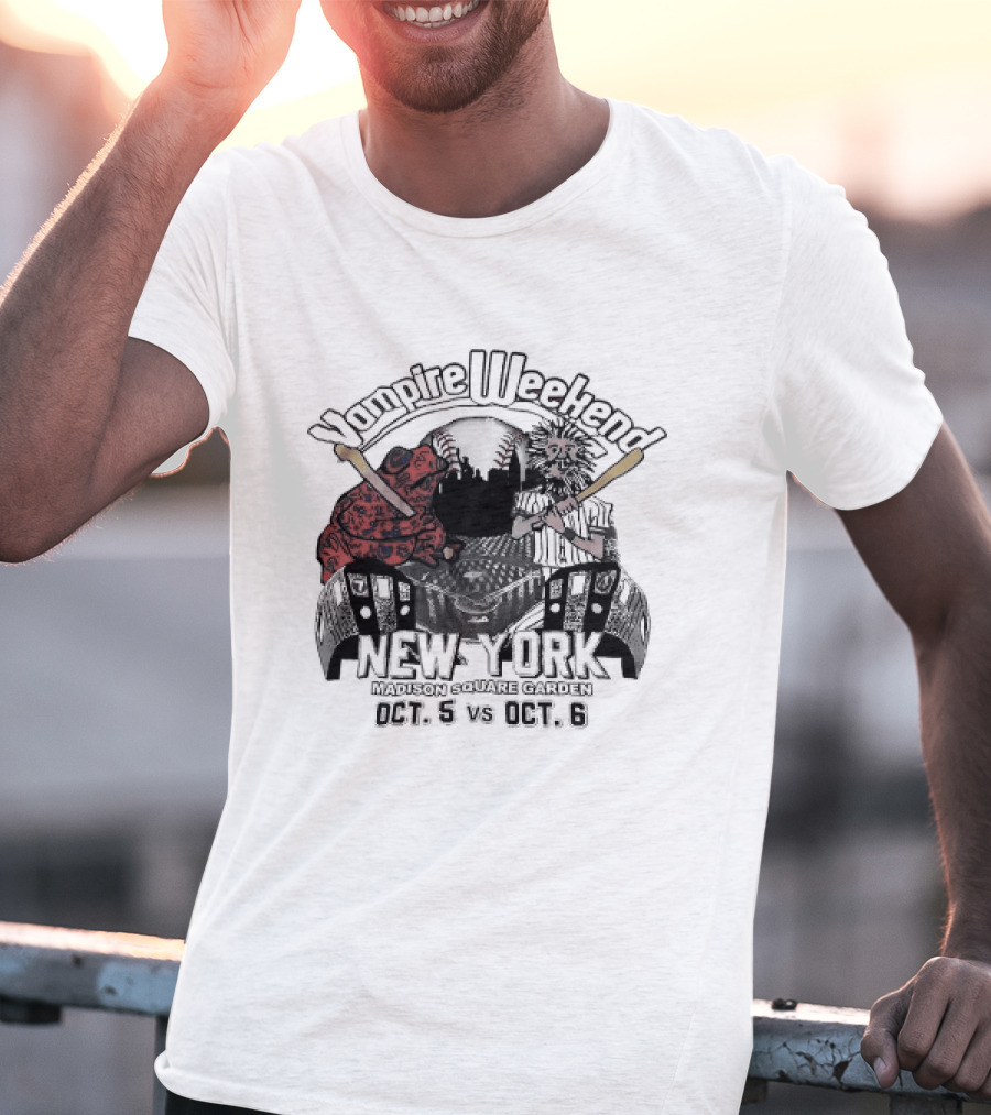 Vampire Weekend Toad Baseball New York Madison Square Garden October T-Shirt