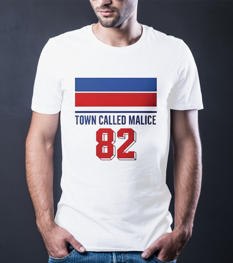 The Jam Town Called Malice 82 Red And Blue Bars T-Shirt