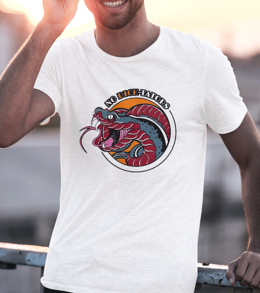 No Dictators Political Satire Snake T-Shirt