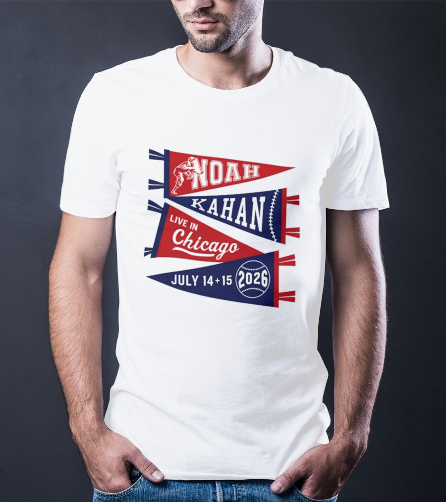 Noah Kahan Wrigley Field Chicago July 14 15 2026 Event Pennant T-Shirt