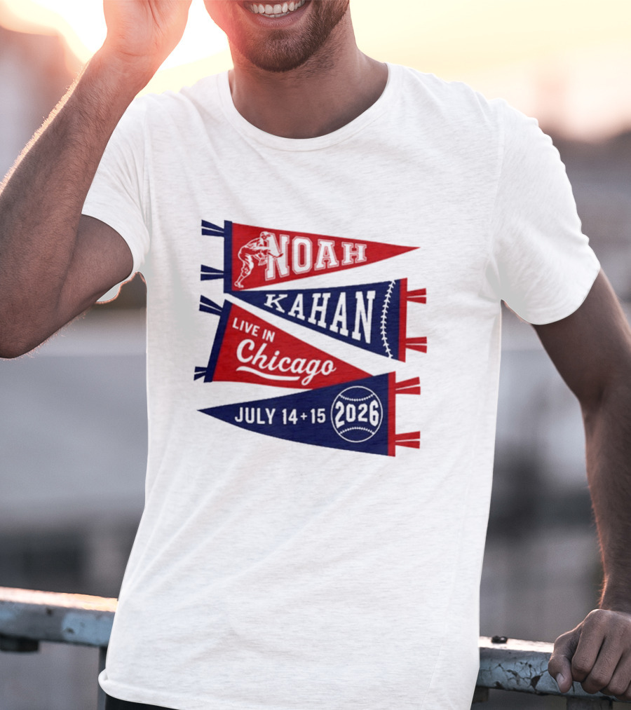 Noah Kahan Wrigley Field Chicago July 14 15 2026 Event Pennant T-Shirt