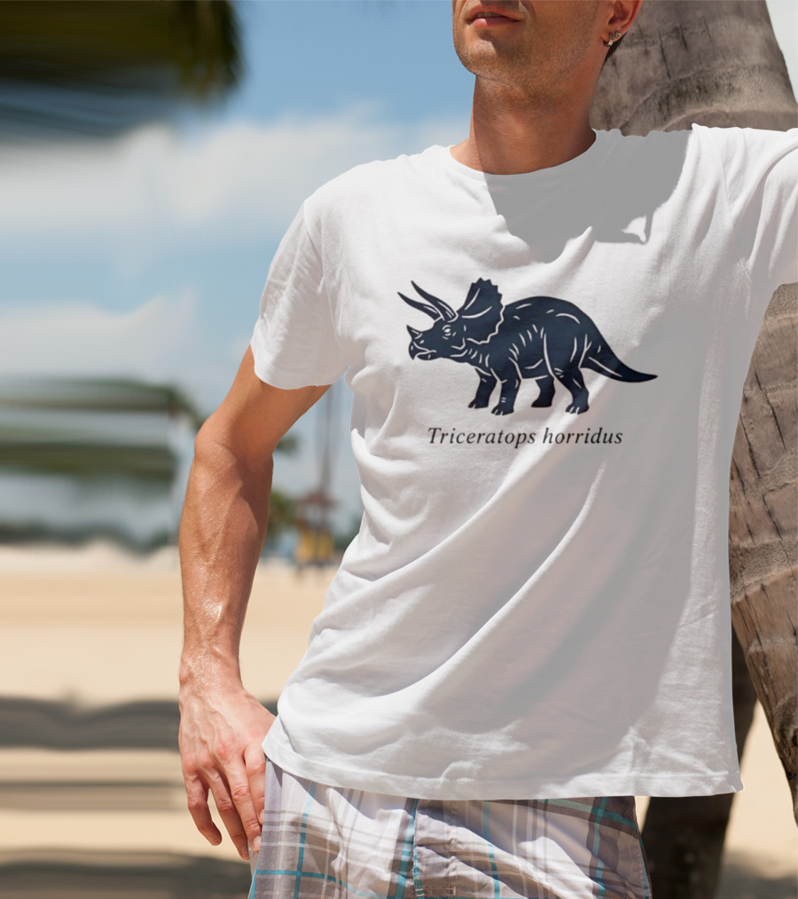 Triceratops Horridus Dinosaur Prehistoric Animal Paleontology Biology Science T-Shirt
