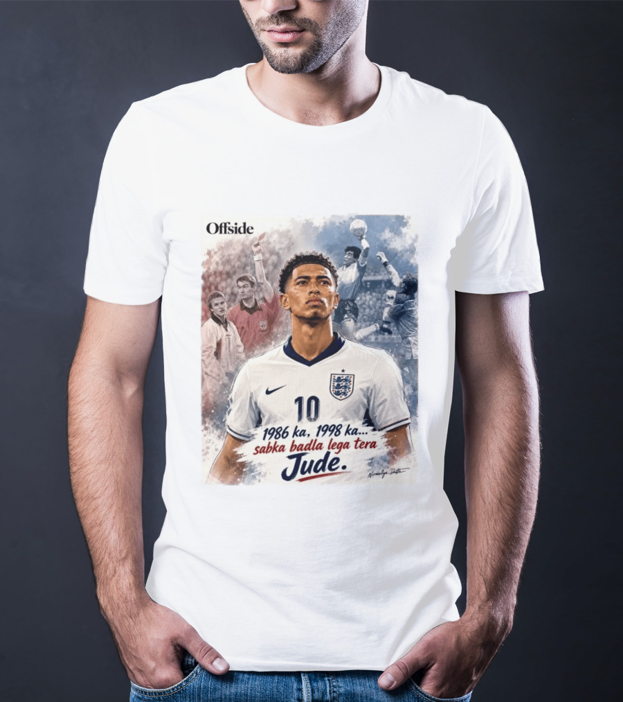 Offside 1986 1998 Sabka Badla Lega Tera Jude Bellingham T-Shirt