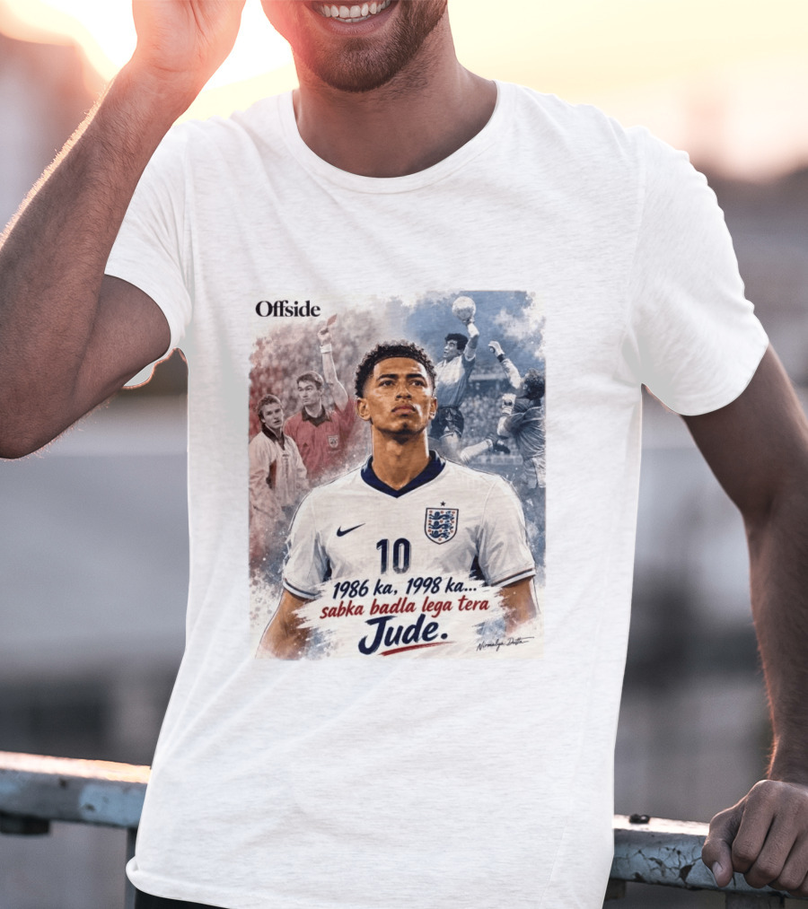 Offside 1986 1998 Sabka Badla Lega Tera Jude Bellingham T-Shirt
