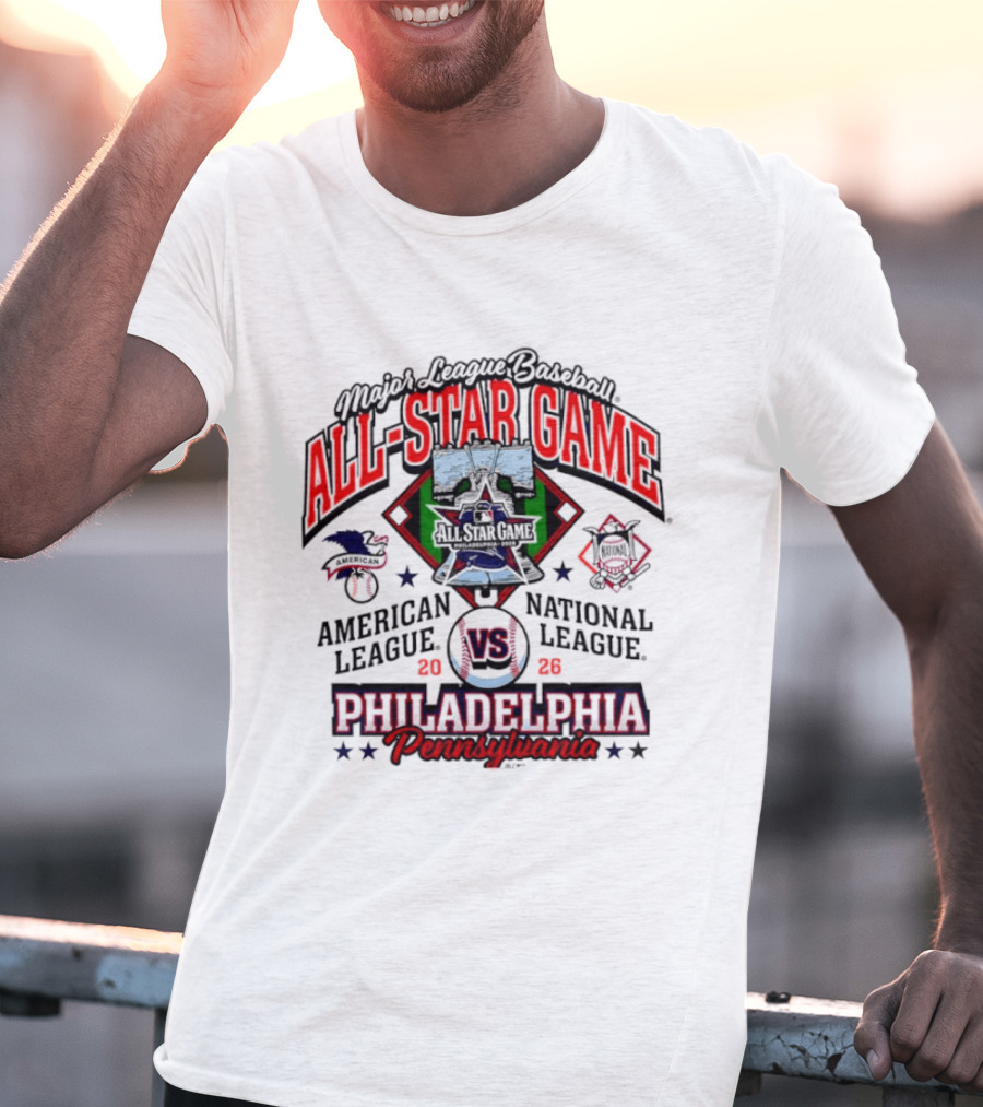 Major League Baseball All Star Game 2026 Philadelphia American League Vs National League T-Shirt