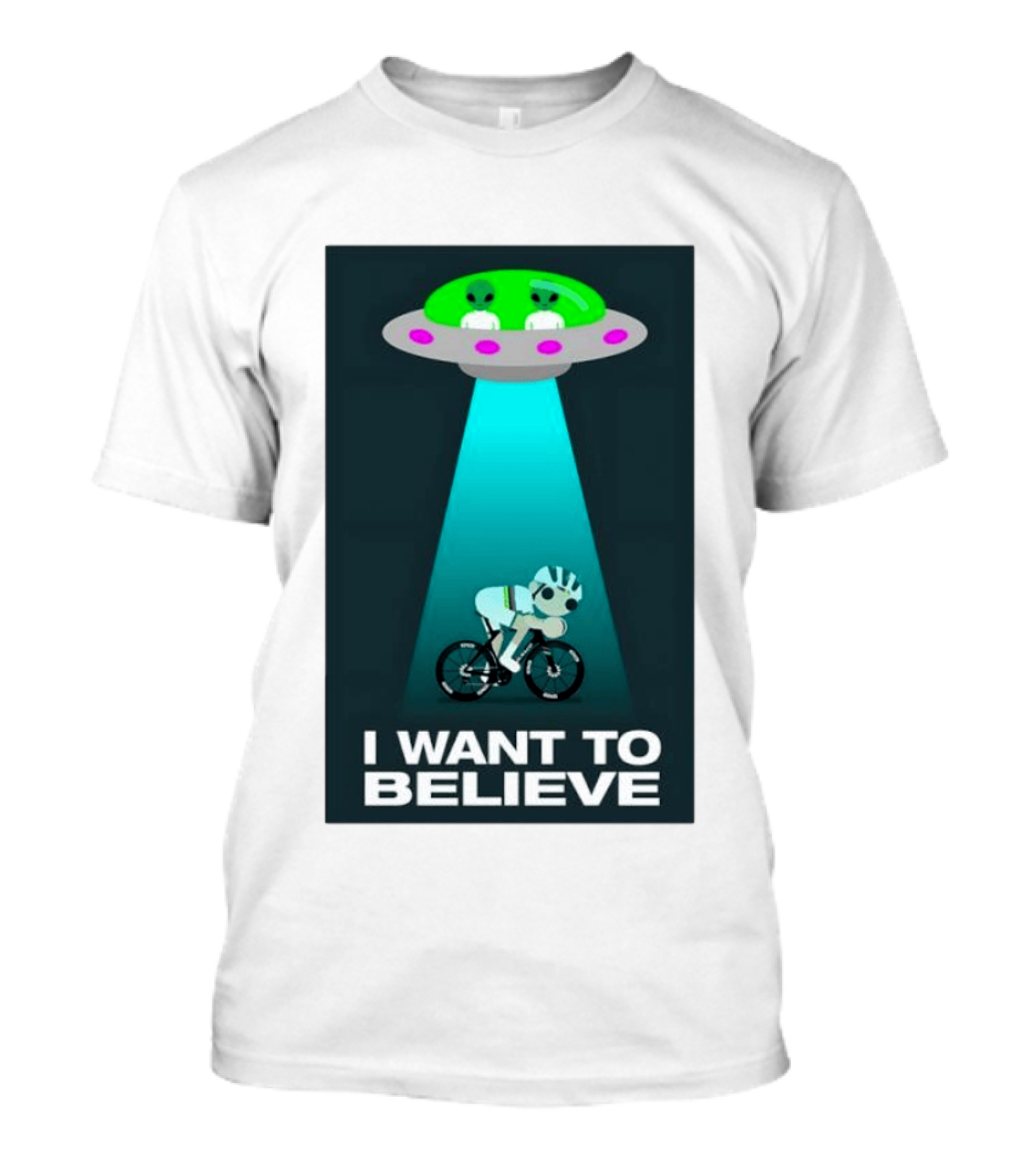 Pogacar UFO Cycling Aliens I Want To Believe T-Shirt