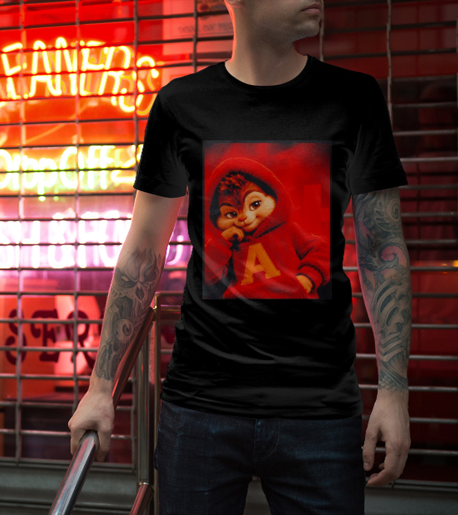 Alvin And The Chipmunks Red A Letter T-Shirt
