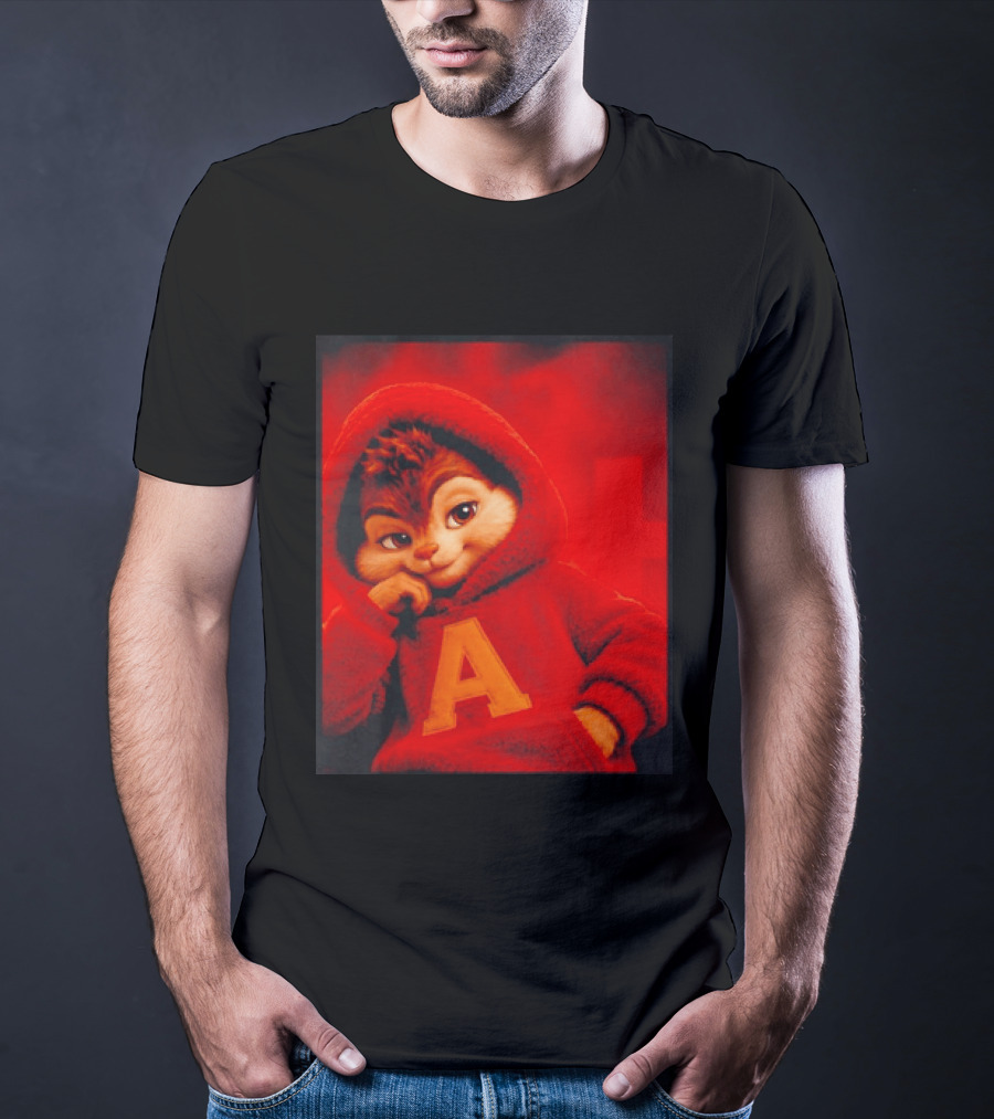 Alvin And The Chipmunks Red A Letter T-Shirt
