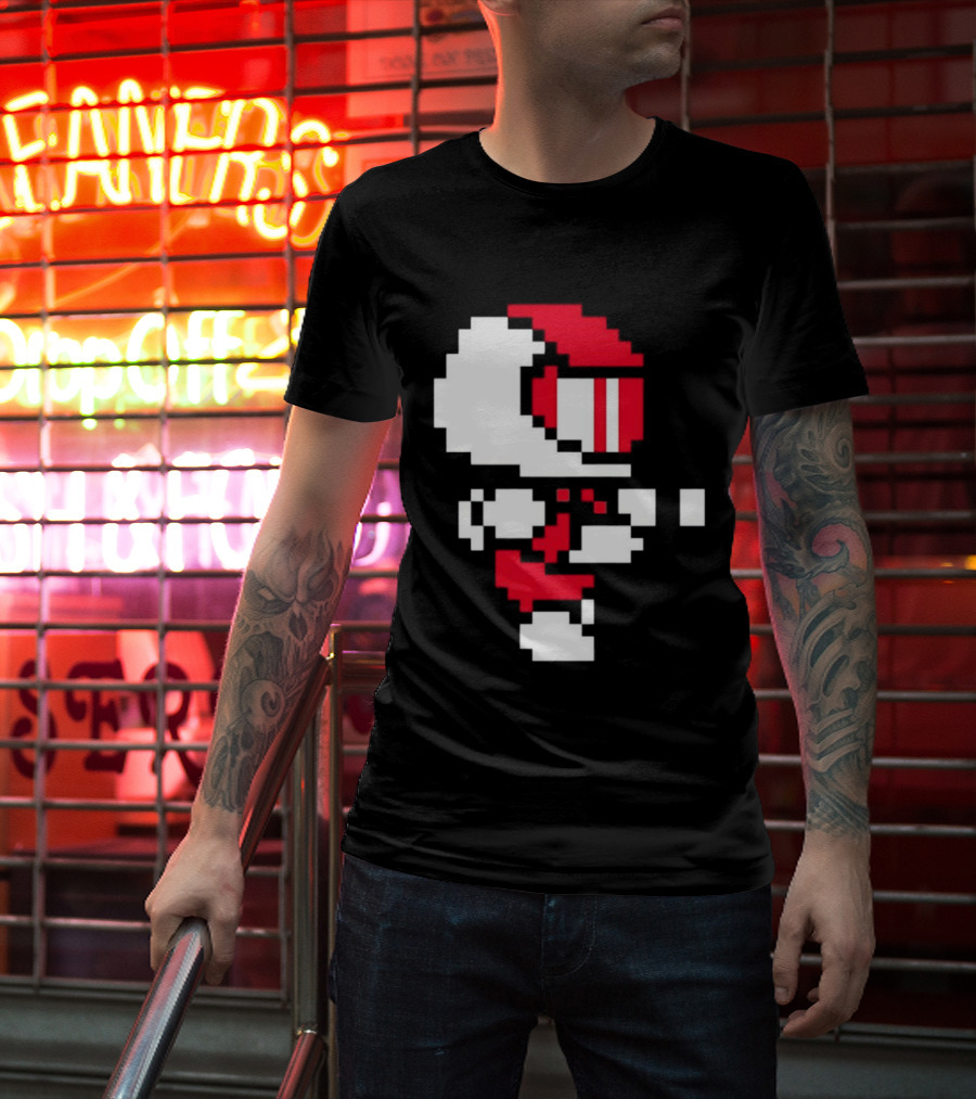 Arcade Pixel Racing Driver Fast Track Helmet Retro Game T-Shirt