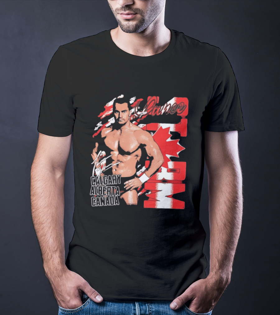 Lance Storm Calgary Alberta Canada Wrestling Icon Red Maple Leaf T-Shirt