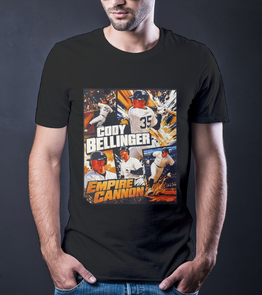 Cody Bellinger Empire Cannon 35 Baseball Action Collage T-Shirt