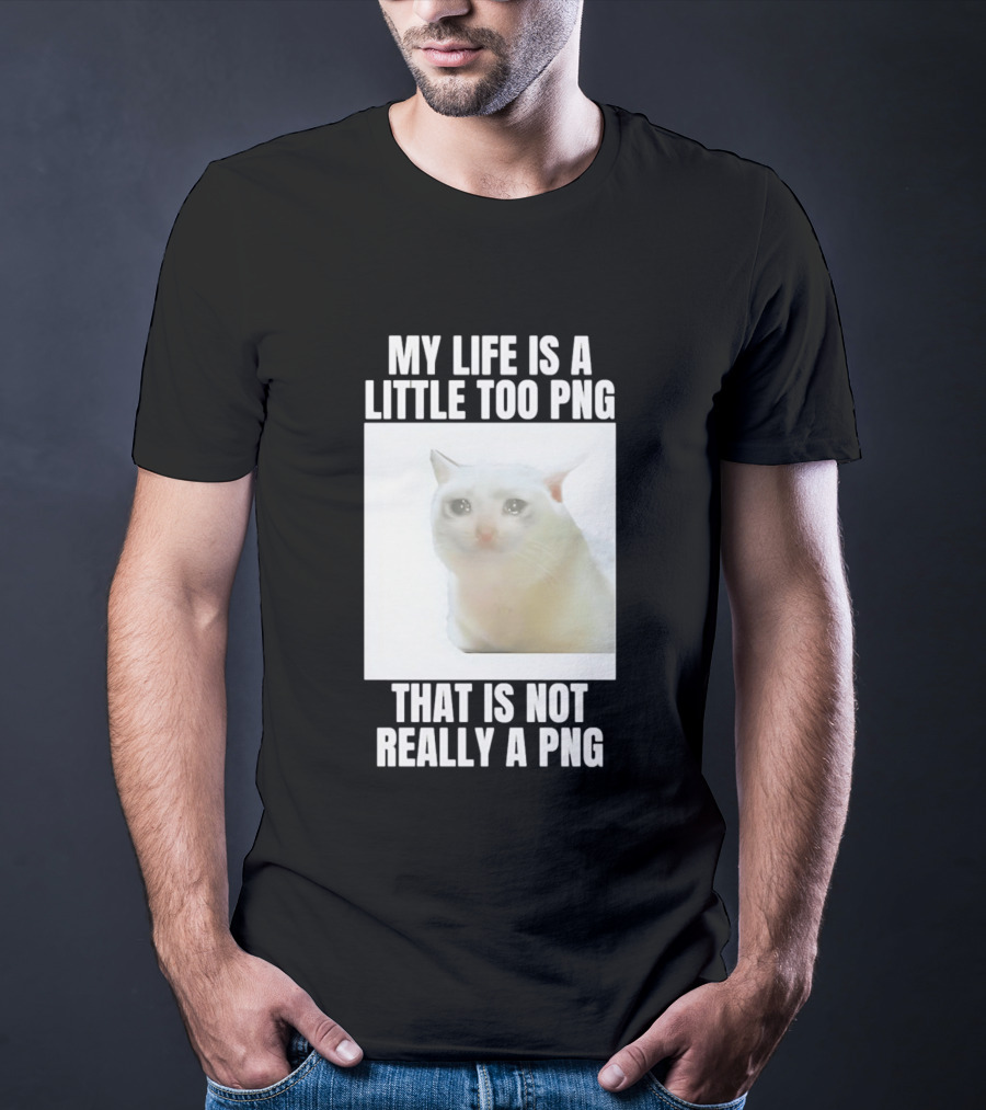 My Life Is A Little Too PNG That Is Not Really A PNG Cat Meme T-Shirt