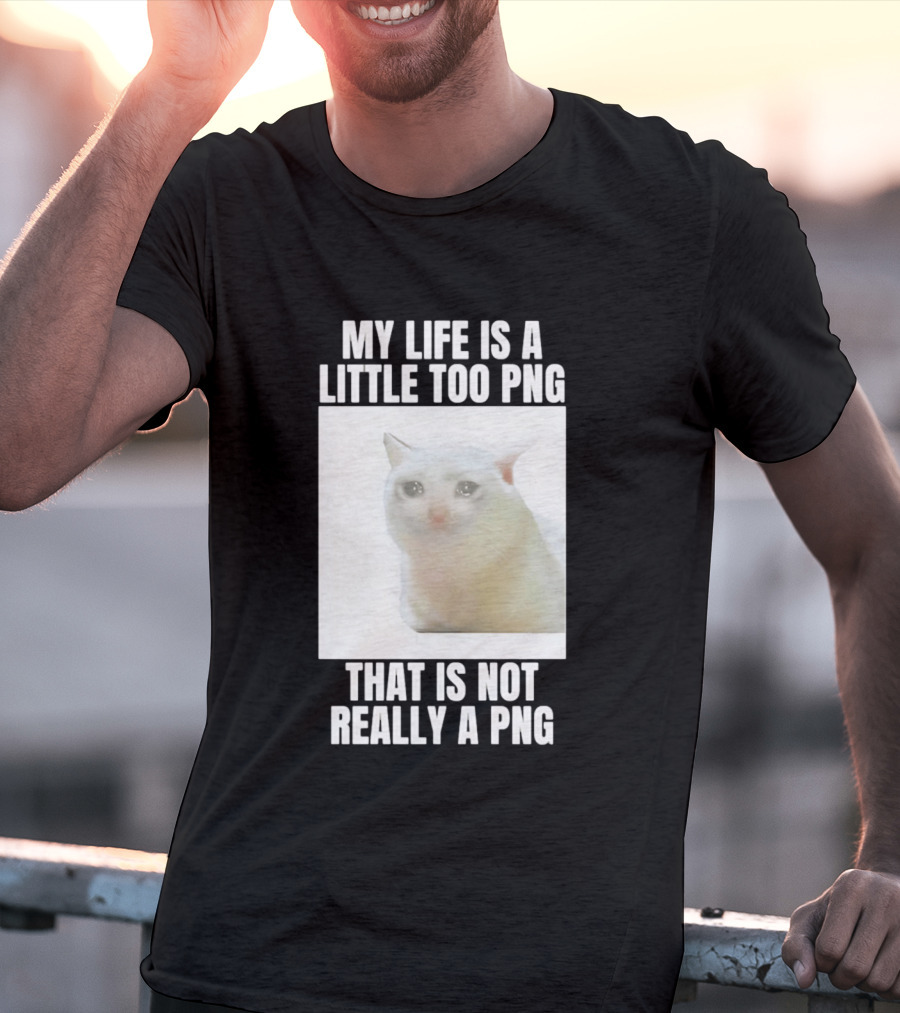 My Life Is A Little Too PNG That Is Not Really A PNG Cat Meme T-Shirt