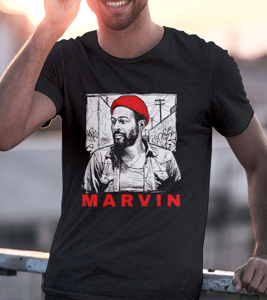Marvin Gaye Urban Graffiti Style R&B Legend T-Shirt