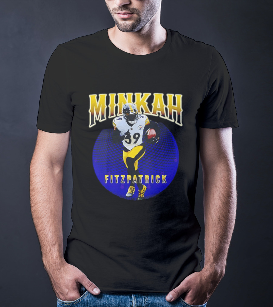 Minkah Fitzpatrick Steelers Number 39 Running Football T-Shirt