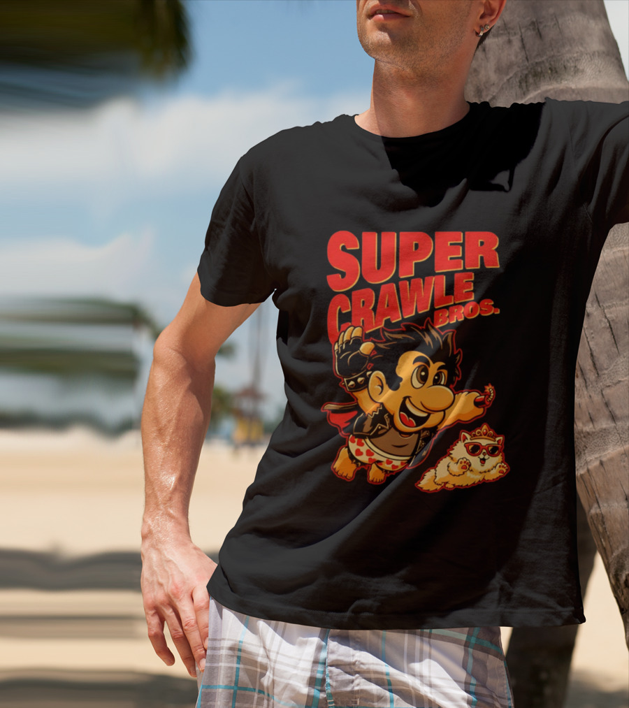Super Crawler Bros Crowned Cat Rocker T-Shirt