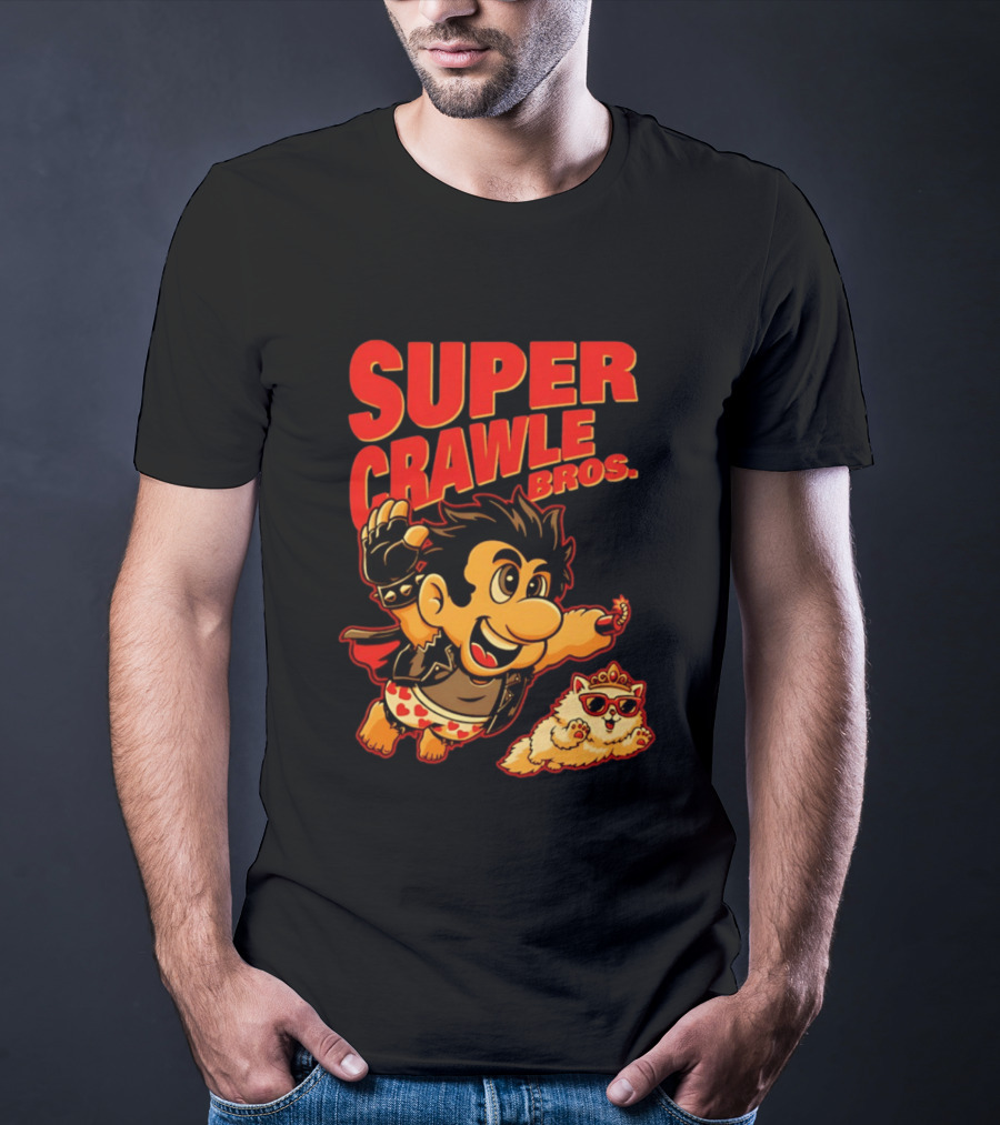 Super Crawler Bros Crowned Cat Rocker T-Shirt