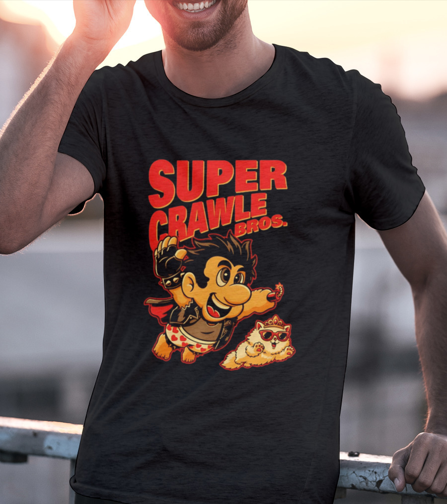 Super Crawler Bros Crowned Cat Rocker T-Shirt