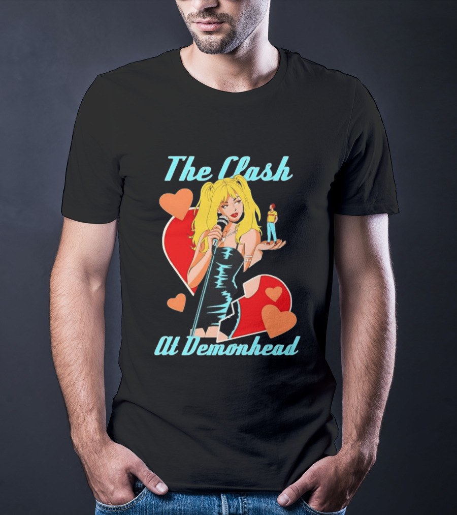 The Clash At Demonhead Scott Pilgrim Band Heart T-Shirt
