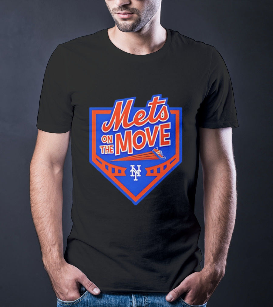 Mets On The Move New York NY Baseball Sneaker T-Shirt
