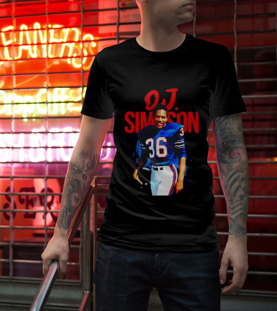 O.J. Simpson 36 Buffalo Bills Football Player T-Shirt