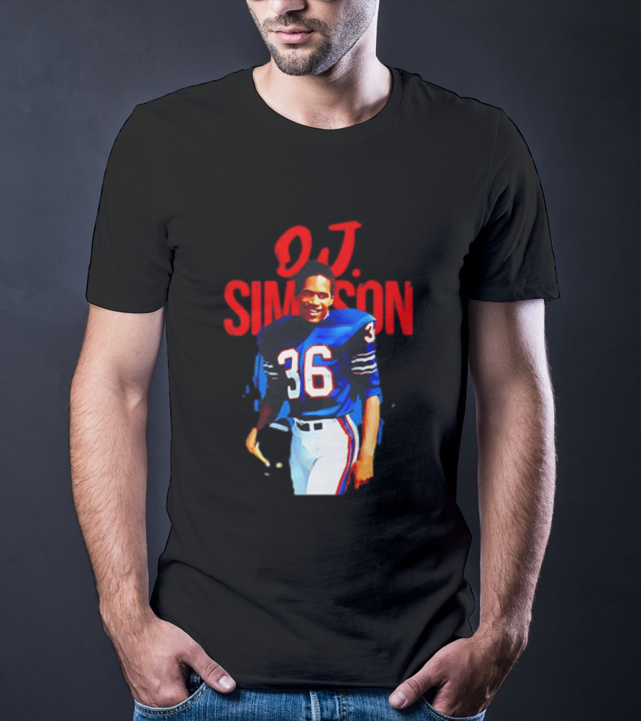 O.J. Simpson 36 Buffalo Bills Football Player T-Shirt