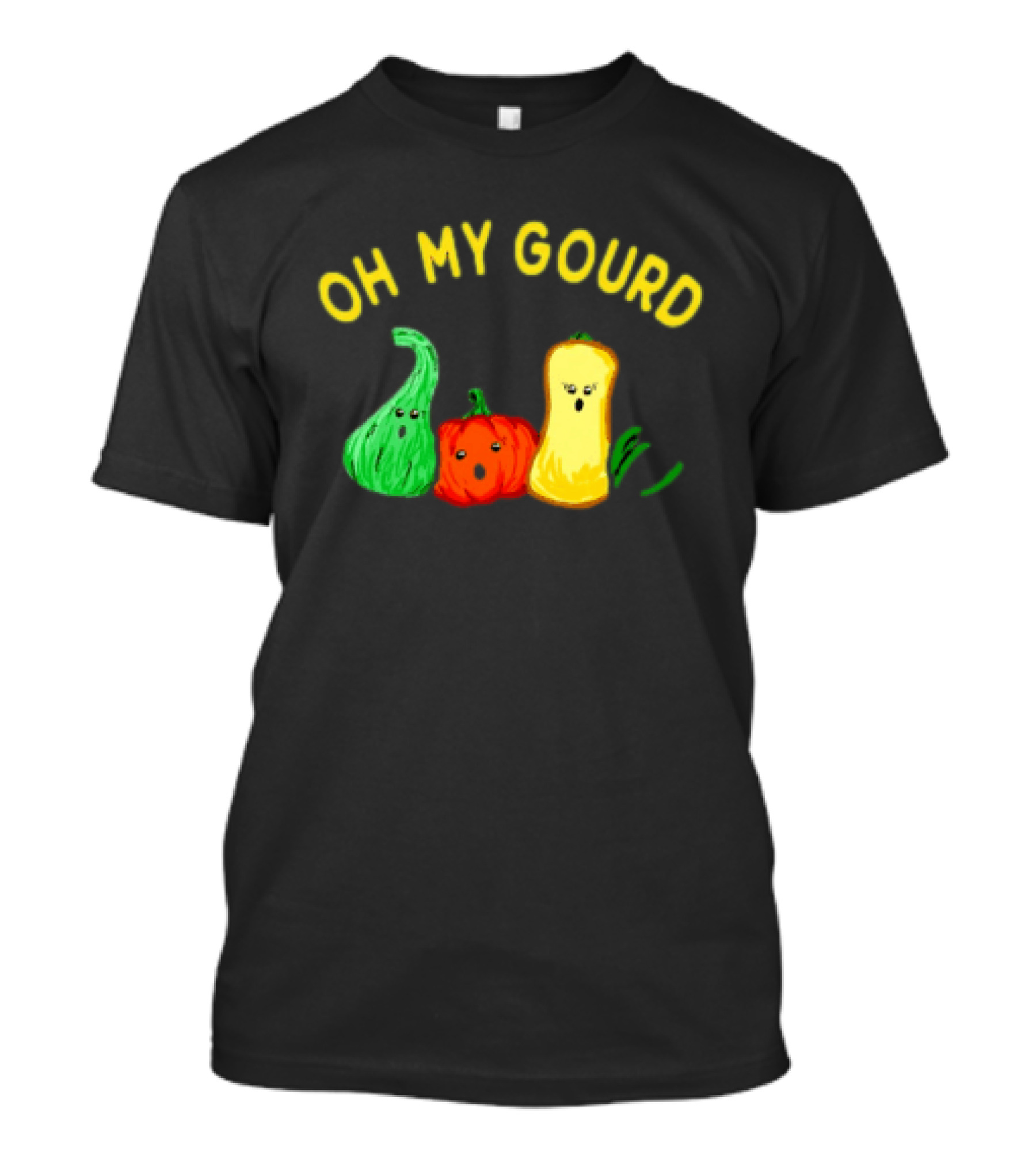 Oh My Gourd Funny Vegetable Trio Playful Pun T-Shirt