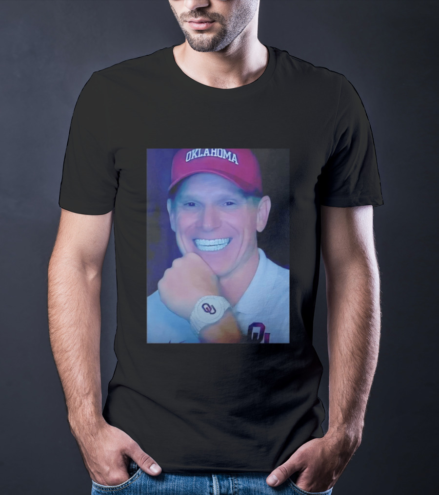 Oklahoma Sooners Brent Venables Smiling With Grill And OU T-Shirt