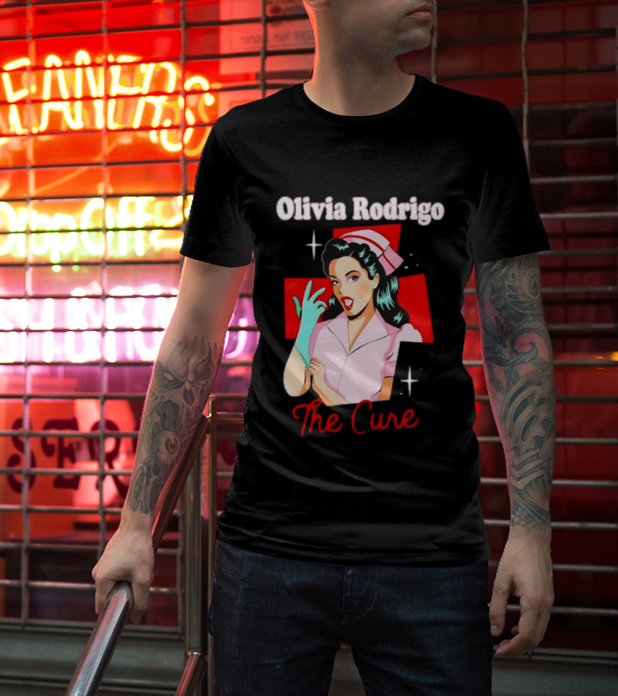 Olivia Rodrigo The Cure Pop Art Style Retro Nurse T-Shirt