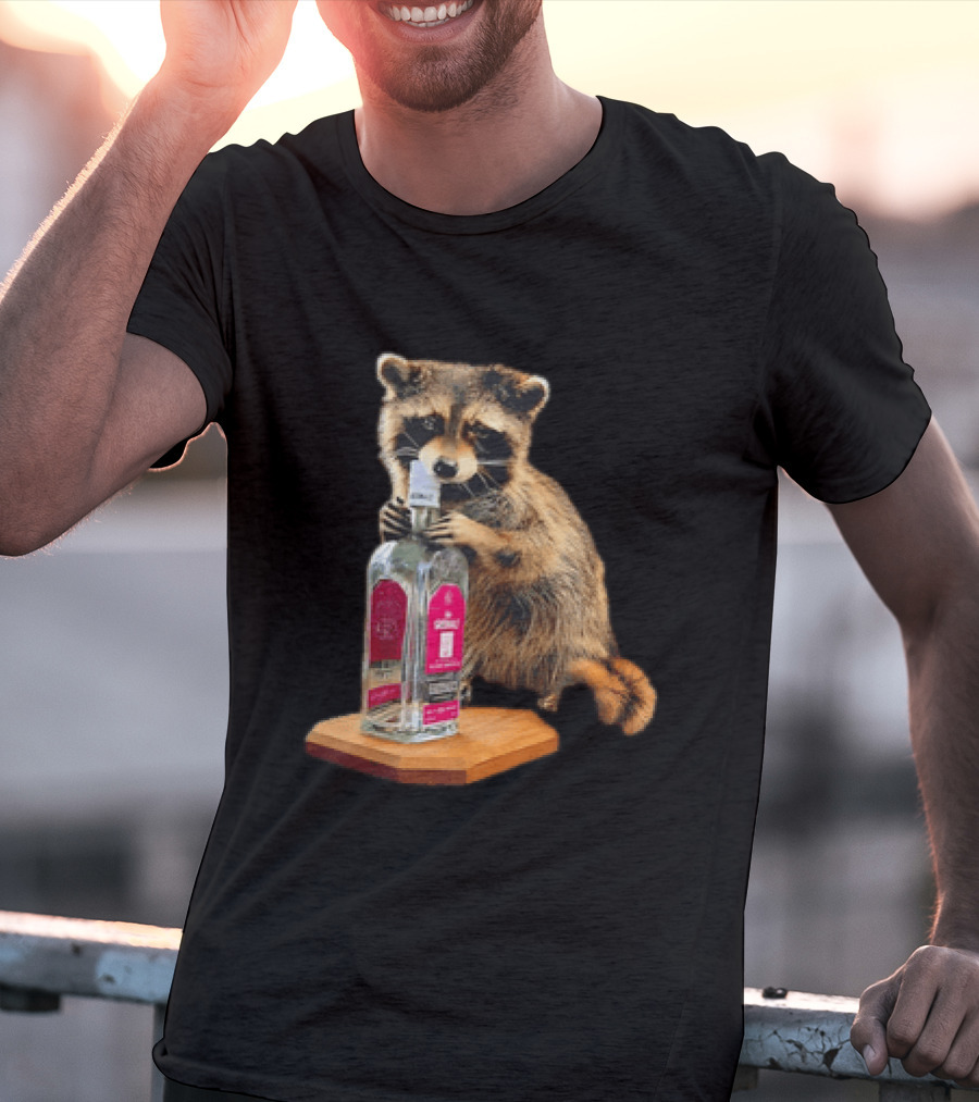 Erling Haaland Whiskey Raccoon Humor T-Shirt