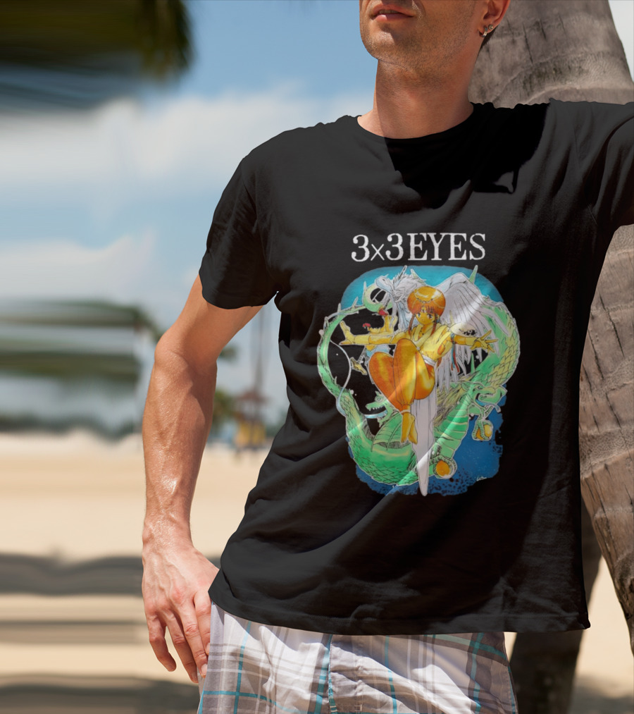 3×3 EYES Pai And Yakumo Winged Warrior Combat Scene T-Shirt