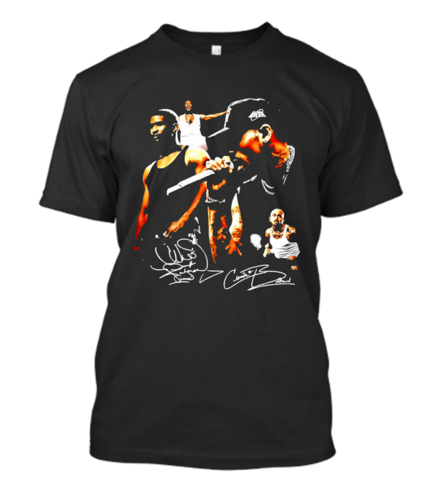 Usher Chris Brown Signature Collage T-Shirt