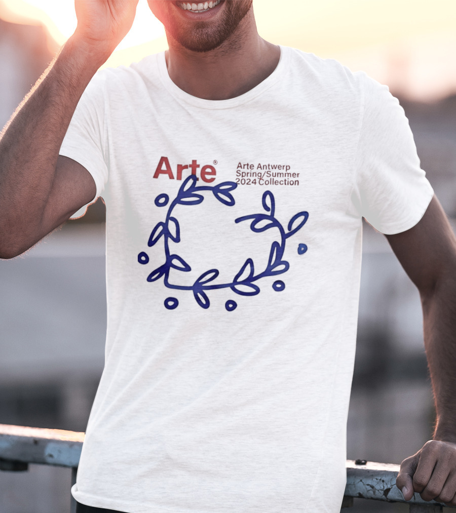 Arte Antwerp Spring Summer 2024 Collection Blue Leaf Circle T-Shirt