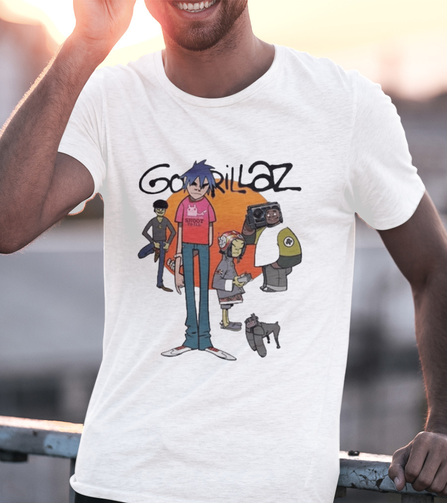 GORILLAZ 2026 Murdoc Niccals Noodle Russel Hobbs Band Shoot To Ill T-Shirt