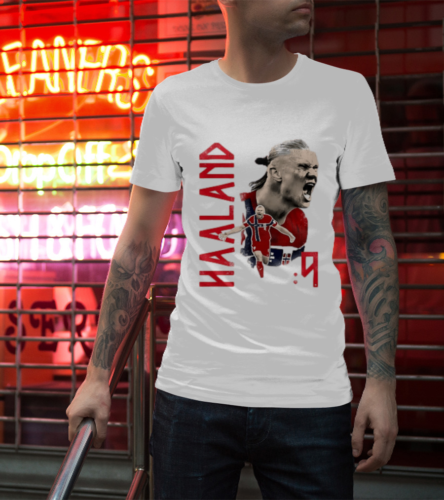 Haaland Norway National Soccer Star 9 T-Shirt